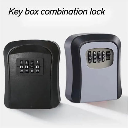 Key Keeper Combination Lock Wall Mounted Waterproof 4 Digits Passwords 5 Keys Storage Box Easy to Fix Home or Office Safe Box